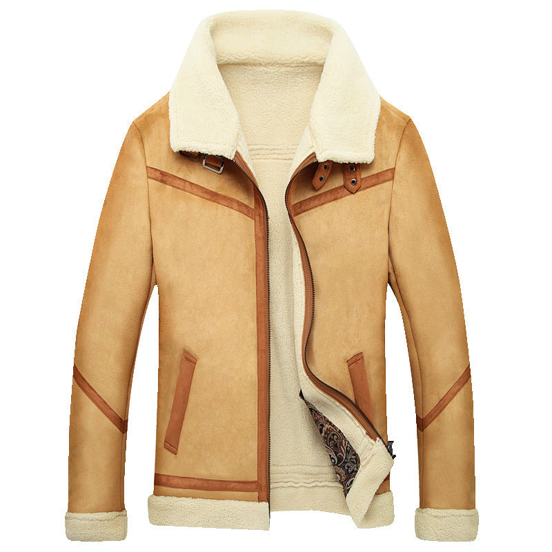 Suede plus size jacket